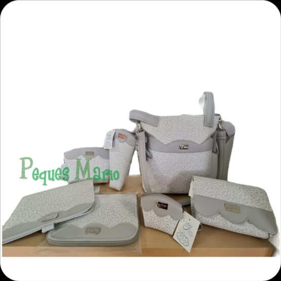 BOLSO Y ACCESORIOS AZUCENA GRIS. CANASTILLA